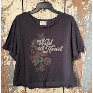 Girls JoyFolie graphic boxy tee size 14 "Wild at Heart"